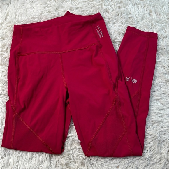 Lululemon Stronger as One Tight 25" *lululemon X Barrys Ruby Red - Picture 1 of 6